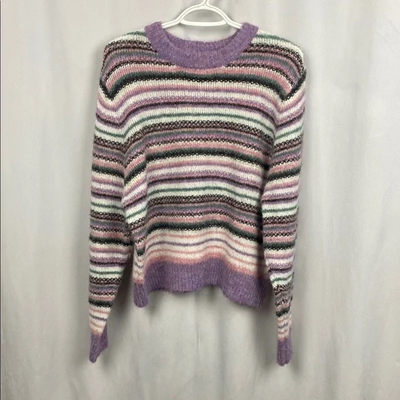 Anthropologie The Korner Striped Chunky Knit Sweater | Size S/M - Picture 3 of 13